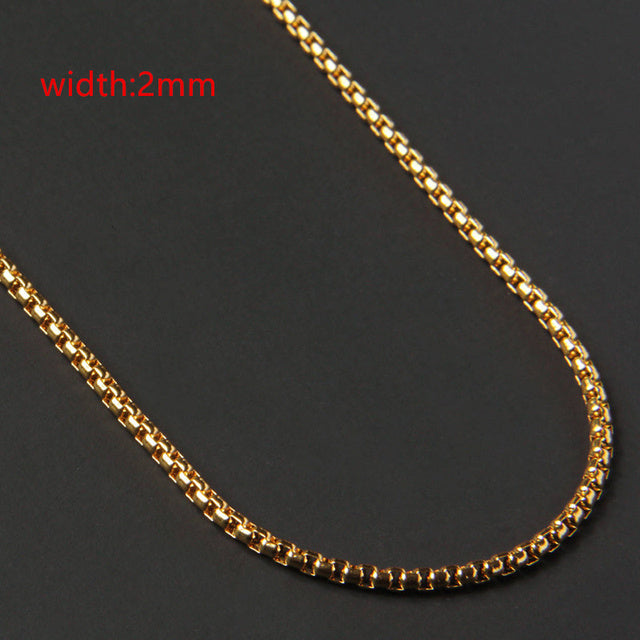 Less Steel Figaro Cuban Chain For Men