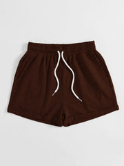 Drawstring Pocketed Elastic Waist Shorts