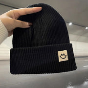 Woman Solid Color Knitted Beanie