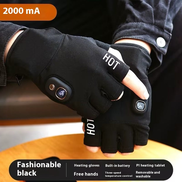 Winter Warm Thick Windproof Electric Heating Gloves