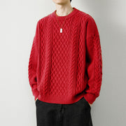 Weave Round Neck Sweater For Men