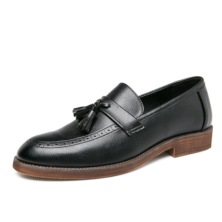 Men Tasssel Style Cowhide Bottom Loafers