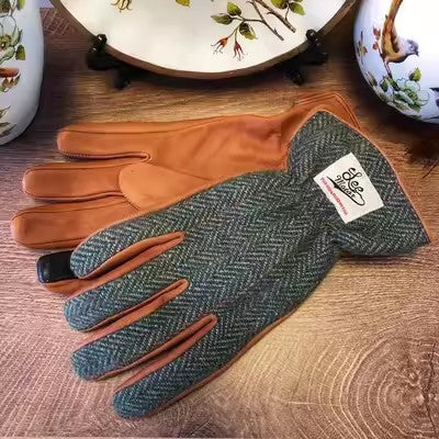 men leather Warm Gloves