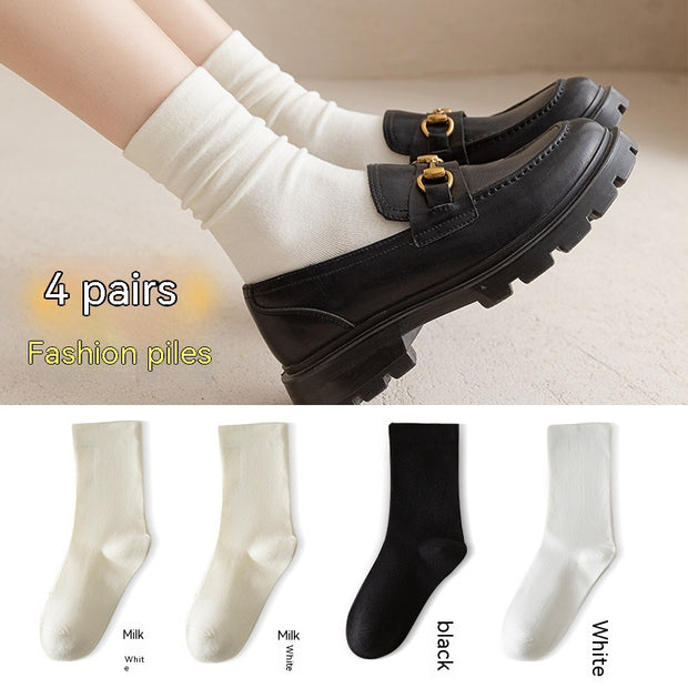 Women's Mid-tube Socks Solid Color