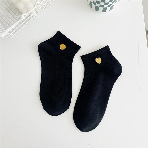 Women's Fashionable Cotton Embroidered Socks