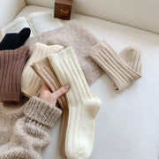 Women's Solid Color Anti-Pilling Wool Socks