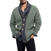 Lapel Knit Men Cardigon