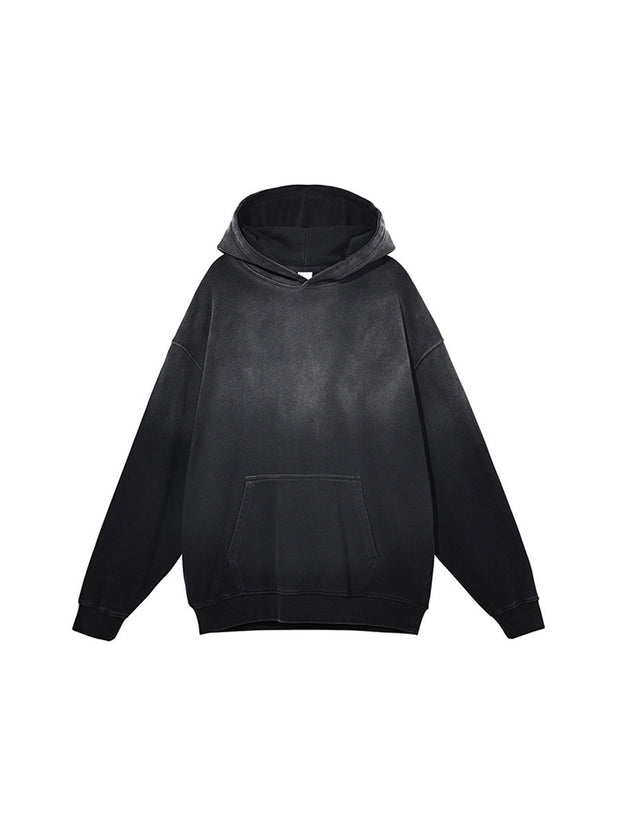 Washed Gradient Worn Hooded For Men