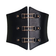 Women's Wide Leather Decorative Belt