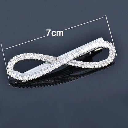 Sweet Rhinestone Pearl  Bow clip