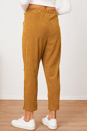 Pocketed Elastic Waist Pants