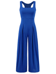 Square Neck Wide Strap Jumpsuit