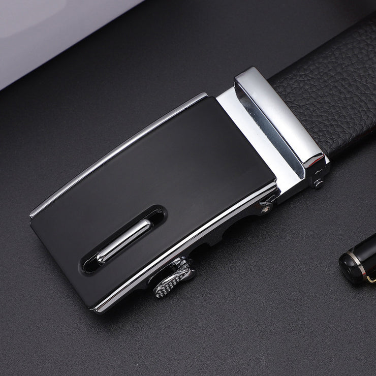 Men's Soft Leather Belt With Automatic Buckle