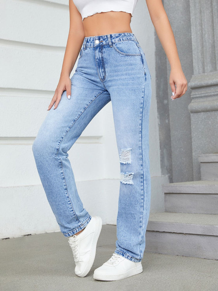 Distressed Jeans with Pockets