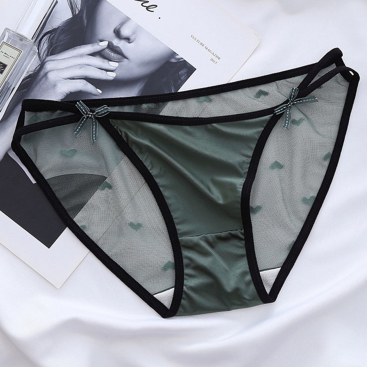 Mesh Bow Low-rise Underwear