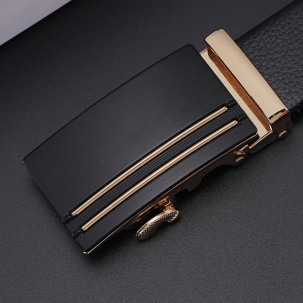 Men's Soft Leather Belt With Automatic Buckle