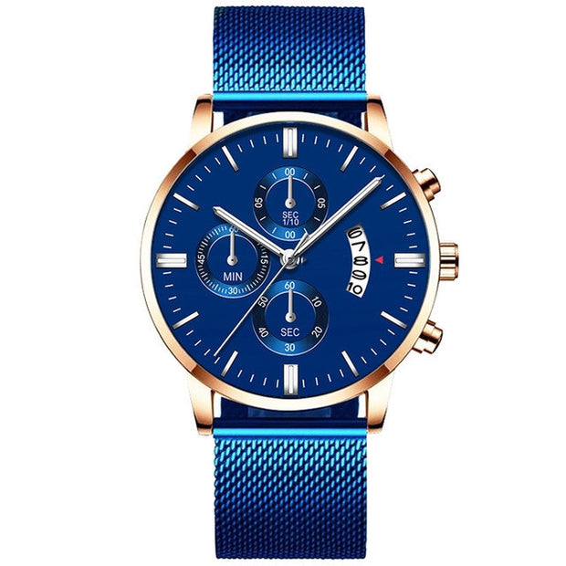 Luxur Mesh Band Quartz Watch For Men