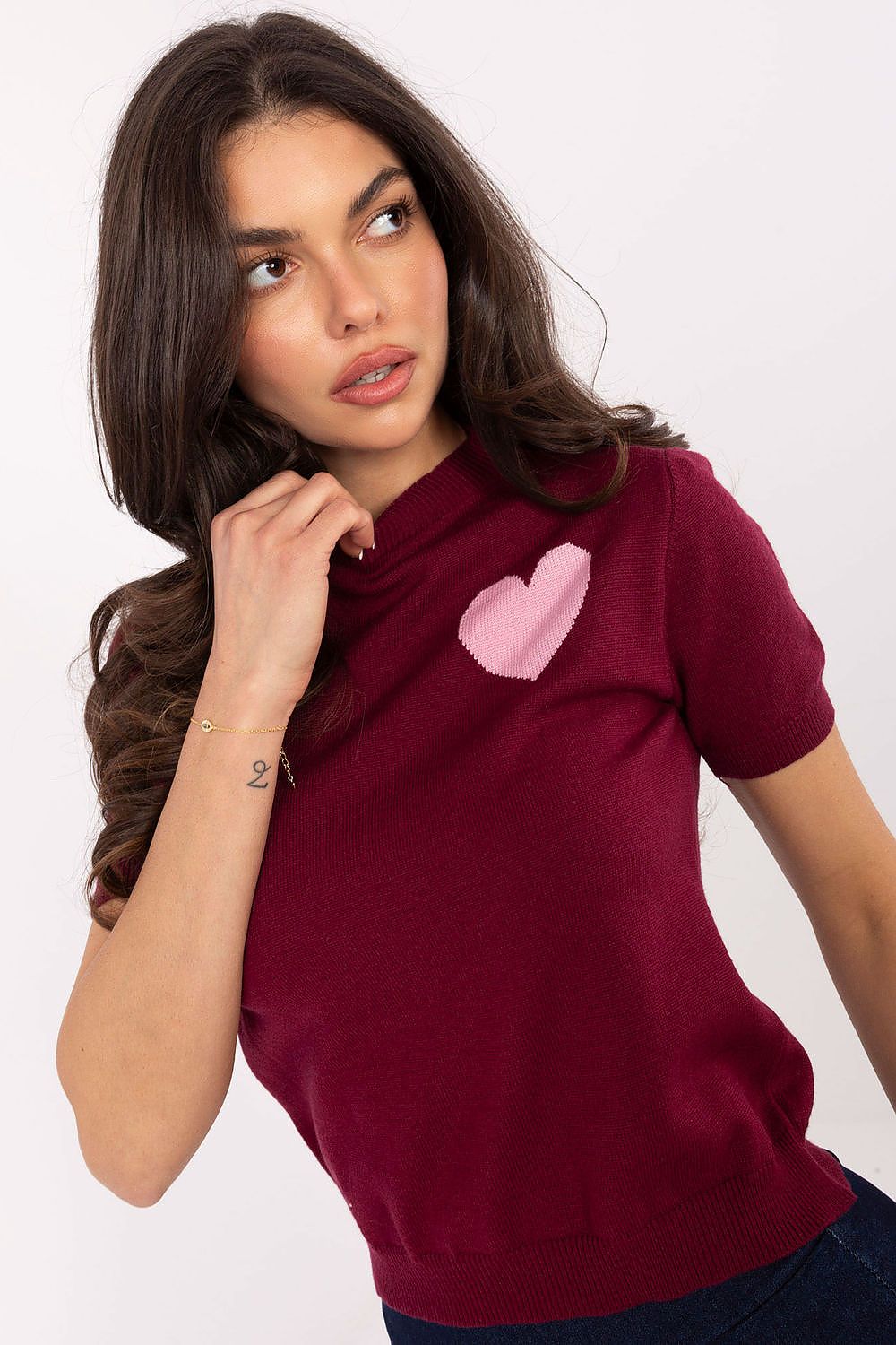  Short sleeve sweater model 219594 Factory Price 