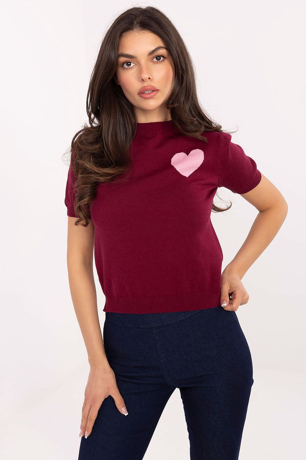  Short sleeve sweater model 219594 Factory Price 