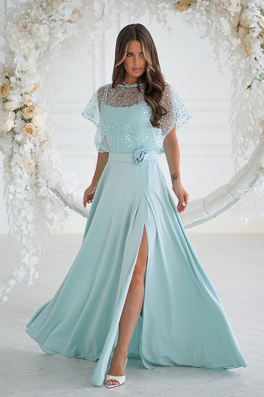  Long dress model 219695 Bicotone 