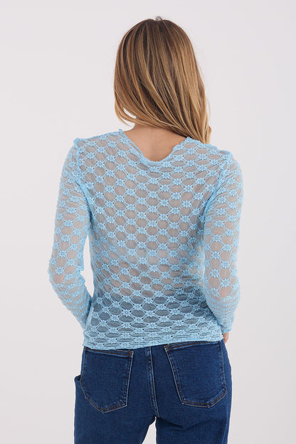 Lace blouse model 223076 Factory Price 