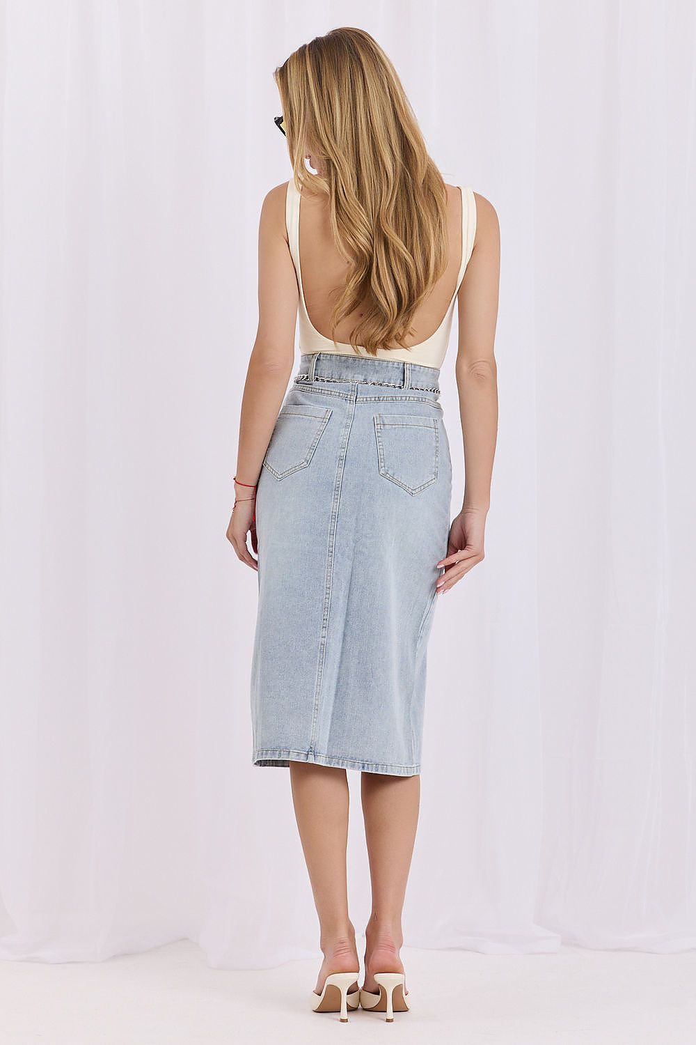  denim skirt model 228031 Factory Price 