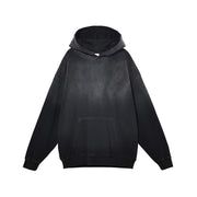 Washed Gradient Worn Hooded For Men