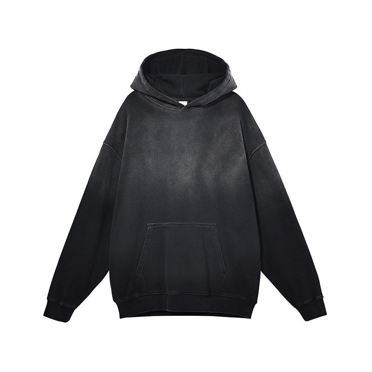 Washed Gradient Worn Hooded For Men