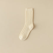 Women's Solid Color Anti-Pilling Wool Socks