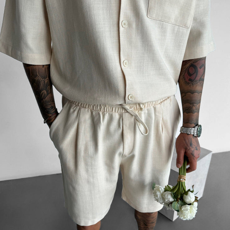 Men Loose Shorts Two-piece Set