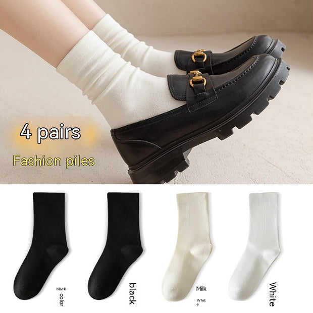 Women's Mid-tube Socks Solid Color