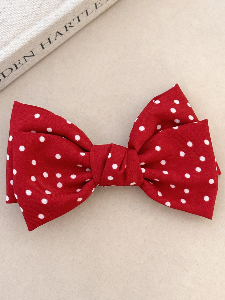 2-Piece Polka Dot Bow Hair Clip