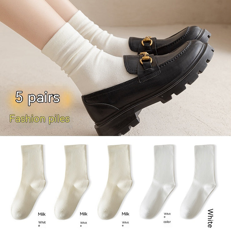 Women's Mid-tube Socks Solid Color