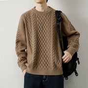 Weave Round Neck Sweater For Men