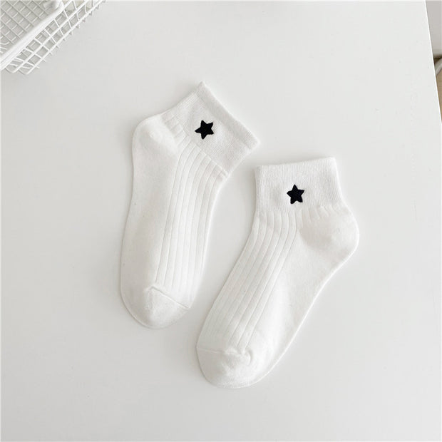 Women's Fashionable Cotton Embroidered Socks