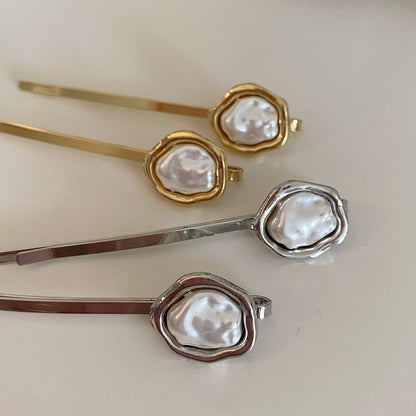Irregular Shaped Pearl Fashion Hairpin
