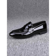 Glossy Slip-on Casual loafers Leather Shoes