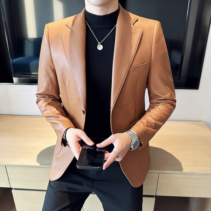 Men Solid Color Blazer