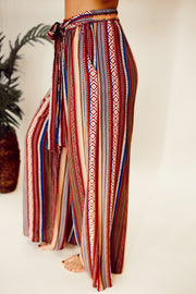 Printed Tied Wide Leg Pants