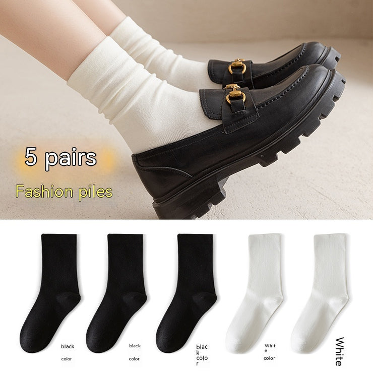 Women's Mid-tube Socks Solid Color