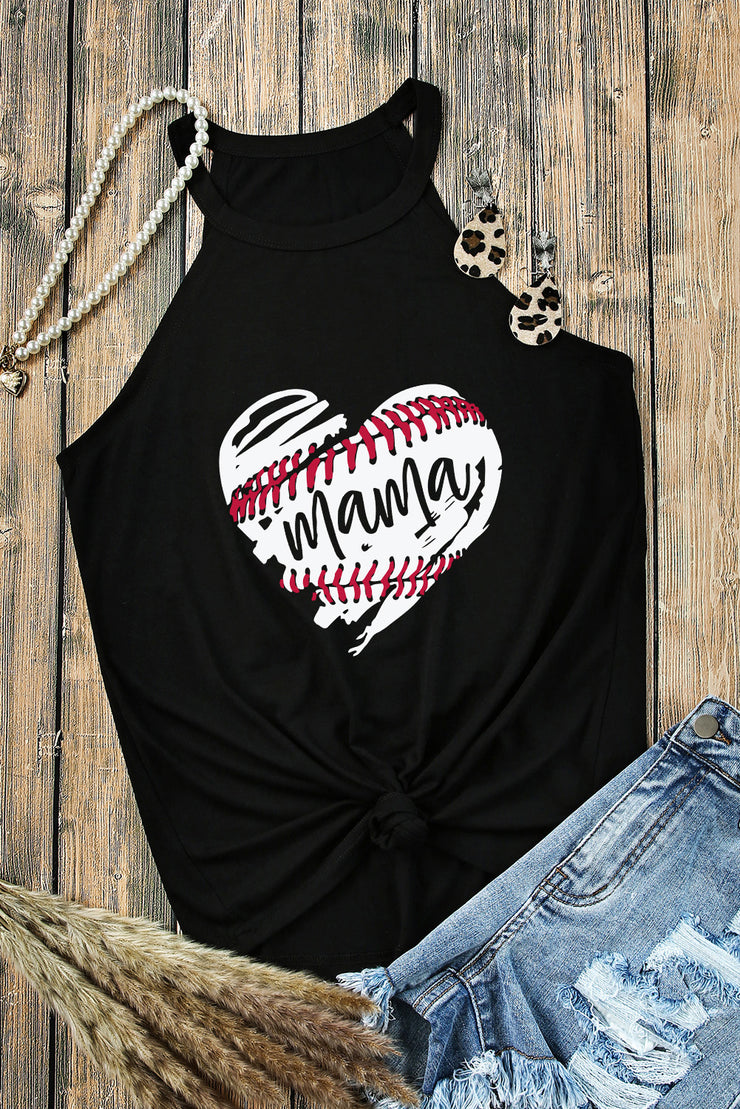 Heart Graphic Round Neck Tank