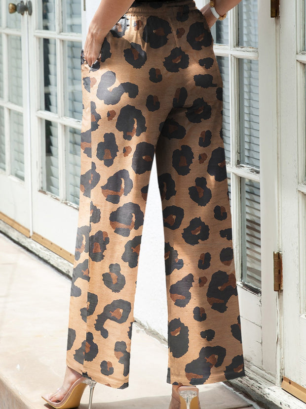 Leopard Wide Leg Pants