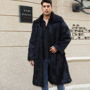 Men Long Fox Warm Coat