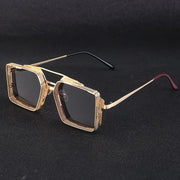 Vintage Metal Hollow-out Sunglasses For Men