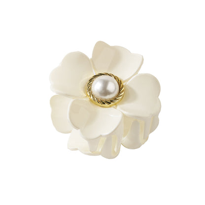 Flower Clasp Pearl Hairpin