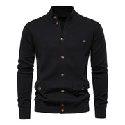 High Quality Business Casual Solid Color Sweater Cardigan  Men