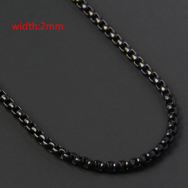 Less Steel Figaro Cuban Chain For Men