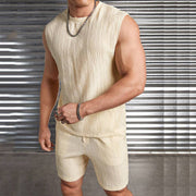 Men Sleeveless Two-piece Set