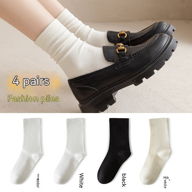 Women's Mid-tube Socks Solid Color