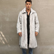 Men Long Fox Warm Coat